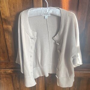 Banana Republic Beige Cardigan Sweater